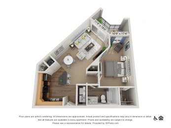 1 bed, 1 bath, 720 sqft, $1,242