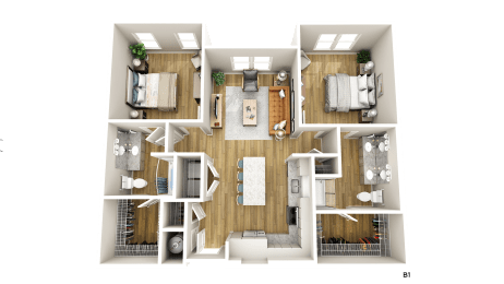 2 beds, 2 baths, 1,080 sqft, $1,699