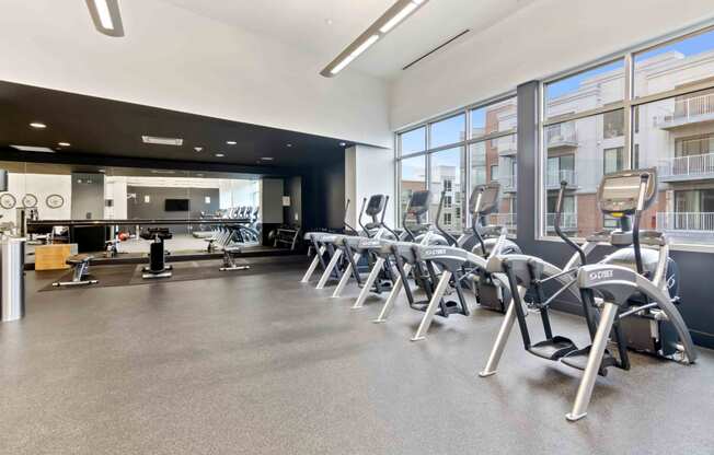 fitness center with cardio equipment