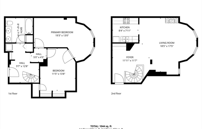2 beds, 1 bath, 1,037 sqft, $4,600, Unit 104