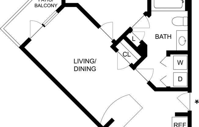 1 bed, 1 bath, 709 sqft, $1,455, Unit 3236