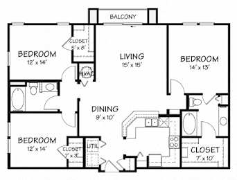 3 beds, 2 baths, 1,333 sqft, $1,910