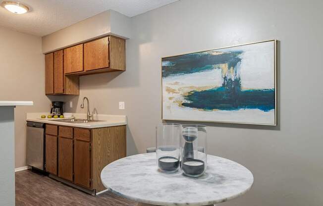 Kitchen and Dining at Springhill Apartments, Overland Park, KS