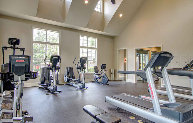 fitness center- free weights, cardio machines