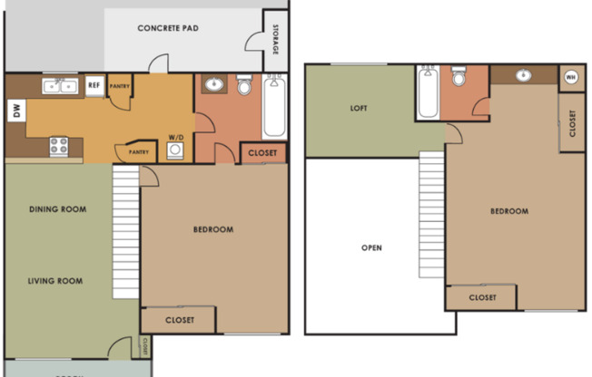2 beds, 2 baths, 1,055 sqft, $1,825, Unit 110