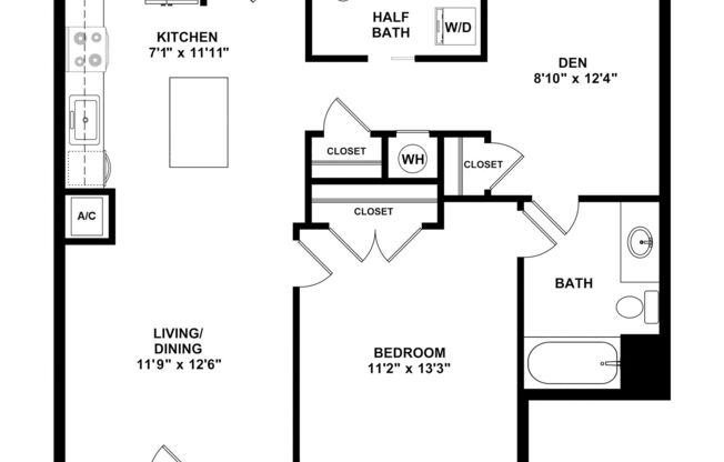 1 bed, 2 baths, 801 sqft, $4,919