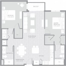 2 beds, 2 baths, 1,127 sqft, $2,779