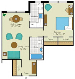 1 bed, 1 bath, 800 sqft, $2,268
