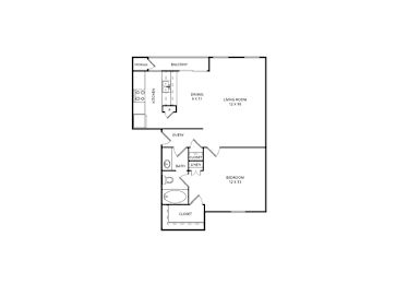 1 bed, 1 bath, 746 sqft, $1,189