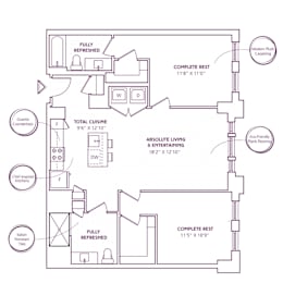 2 beds, 2 baths, 1,045 sqft, $4,274