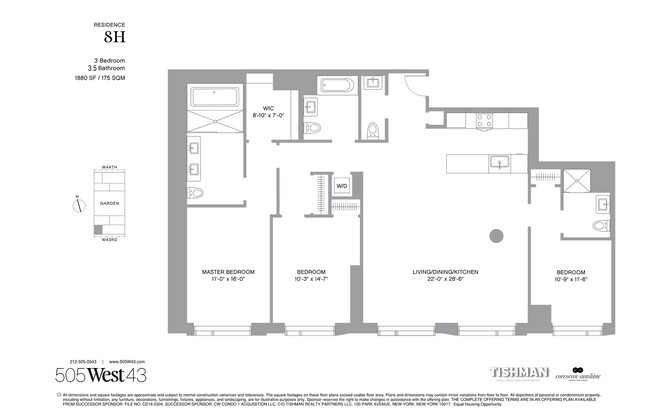 3 beds, 3.5 baths, 1,854 sqft, $11,500, Unit 8H
