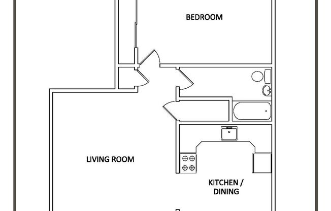 1 bed, 1 bath, 650 sqft, $1,595, Unit O-49