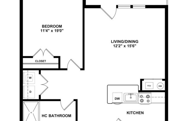 1 bed, 1 bath, 758 sqft, $2,300