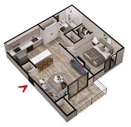 1 bed, 1 bath, 712 sqft, $1,375