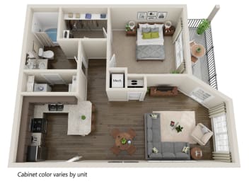 1 bed, 1 bath, 791 sqft, $1,484
