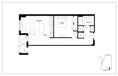 1 bed, 1 bath, 722 sqft, $2,726