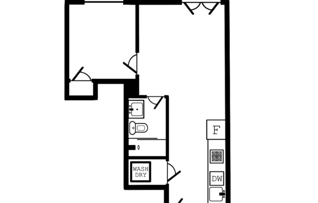 1 bed, 1 bath, 700 sqft, $1,850, Unit 207