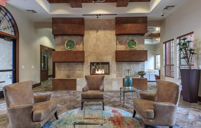 Ample Seating Spaces In Montecito Pointe Clubhouse in Las Vegas, NV Apartment Rentals for Rent