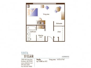 Studio, 1 bath, 370 sqft, $1,073