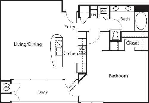 1 bed, 1 bath, 913 sqft, $2,754, Unit 36209