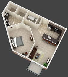 1 bed, 1 bath, 1,021 sqft, $1,445