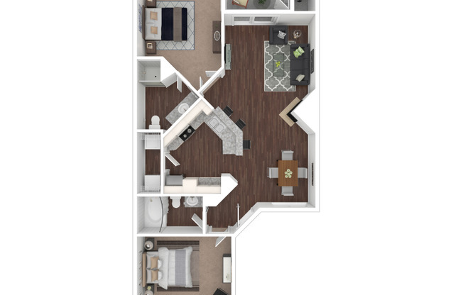 2 beds, 2 baths, 1,025 sqft, $1,650