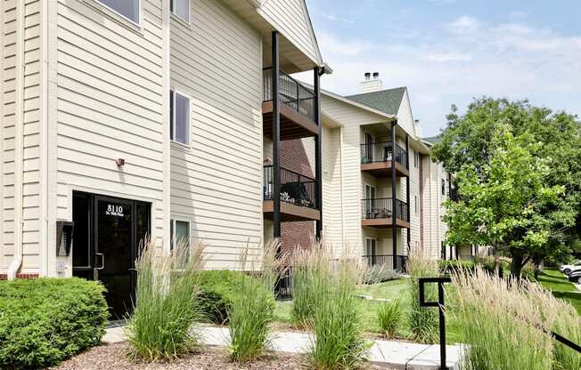 A building with the word