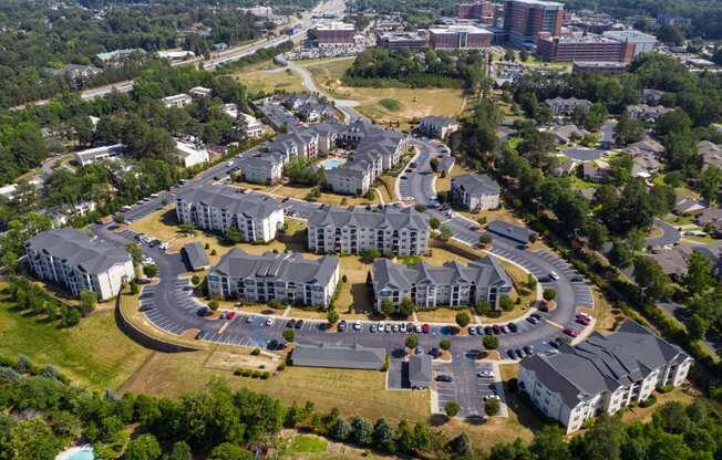 Aerial View Of The Property at Abberly Village Apartment Homes by HHHunt, West Columbia, SC