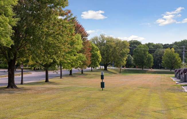 Open grassy areas at Villages on McKnight Apartments