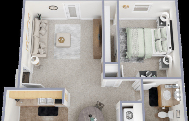 1 bed, 1 bath, 692 sqft, $1,266