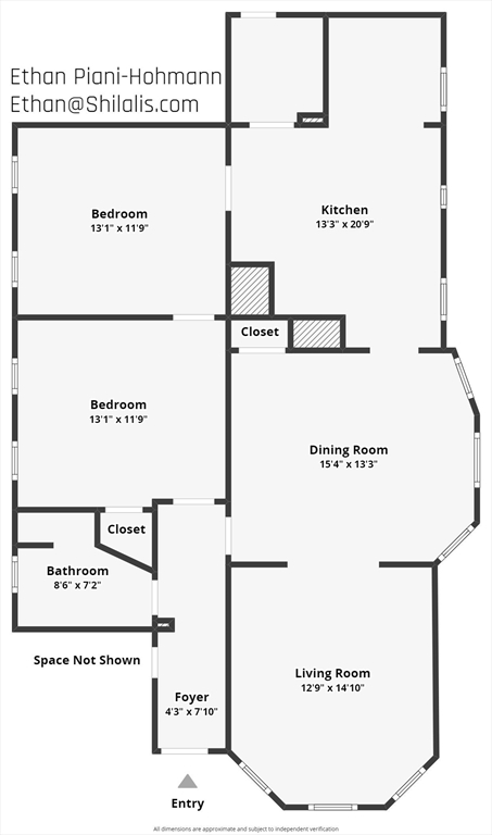 2 beds, 1 bath, 1,250 sqft, $2,800, Unit 1