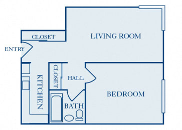 1 bed, 1 bath, 490 sqft, $665