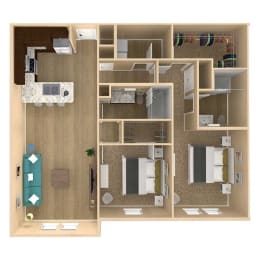 2 beds, 2 baths, 1,175 sqft, $2,162