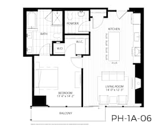 1 bed, 1.5 baths, 888 sqft, $3,157