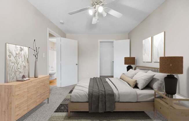 Bedroom With Ceiling Fan