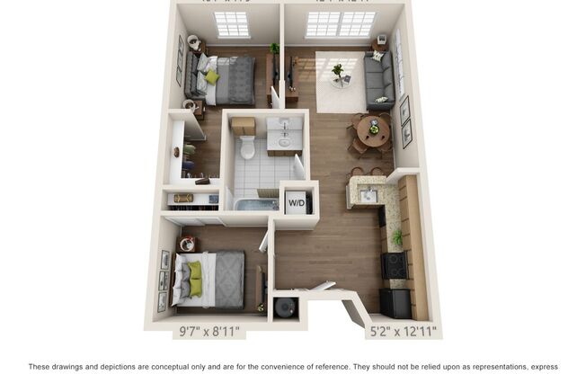 2 beds, 1 bath, 748 sqft, $2,360, Unit 123