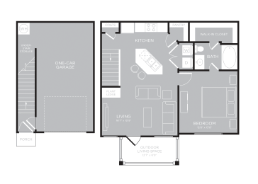 1 bed, 1 bath, 750 sqft, $1,308