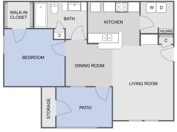 1 bed, 1 bath, 700 sqft, $1,156