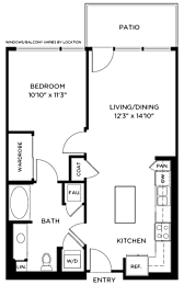 1 bed, 1 bath, 725 sqft, $3,270