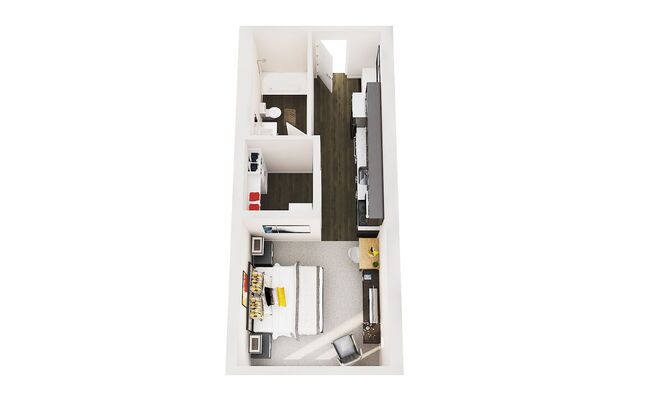 Studio, 1 bath, 385 sqft, $1,025, Unit 502