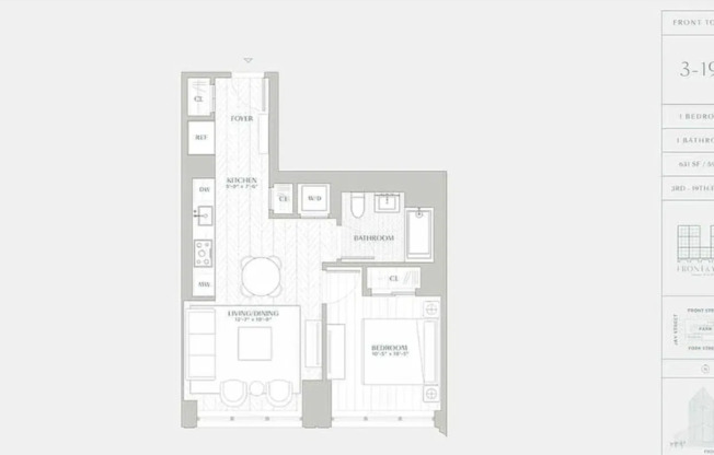 1 bed, 1 bath, $5,500, Unit 7J