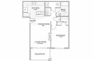 1 bed, 1 bath, 797 sqft, $1,300