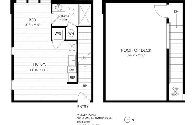 Studio, 1 bath, 430 sqft, $1,425