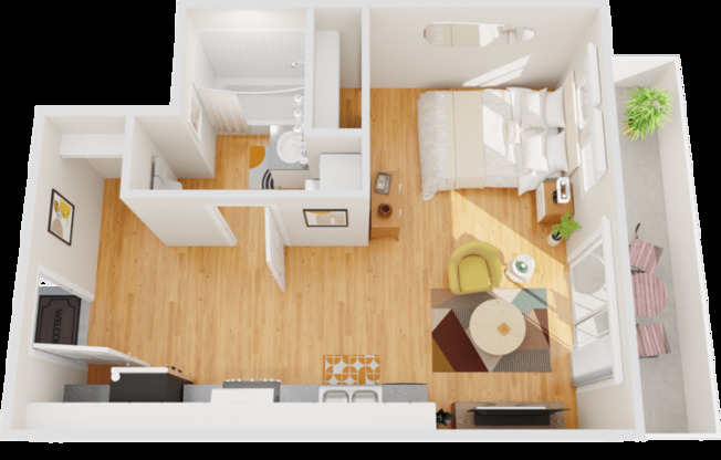Studio, 1 bath, 366 sqft, $2,395