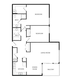 2 beds, 2 baths, 1,060 sqft, $2,214