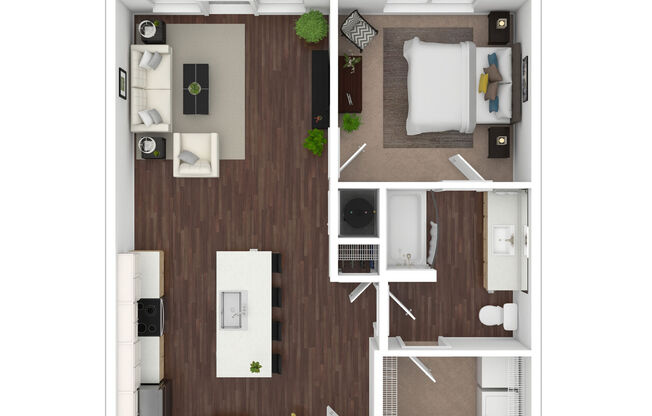 1 bed, 1 bath, 734 sqft, $1,475