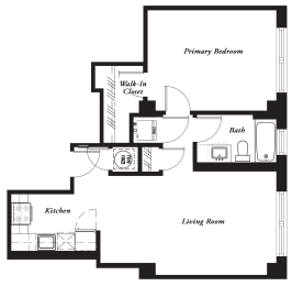 1 bed, 1 bath, 726 sqft, $1,900