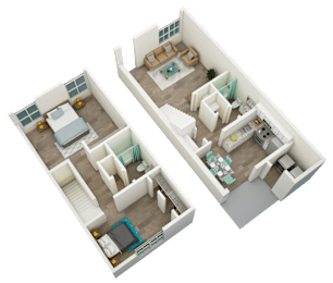 2 beds, 2 baths, 1,051 sqft, $1,067