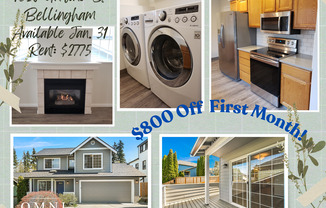 Beautifully Finished Home w/$800 OFF YOUR FIRST MONTH!