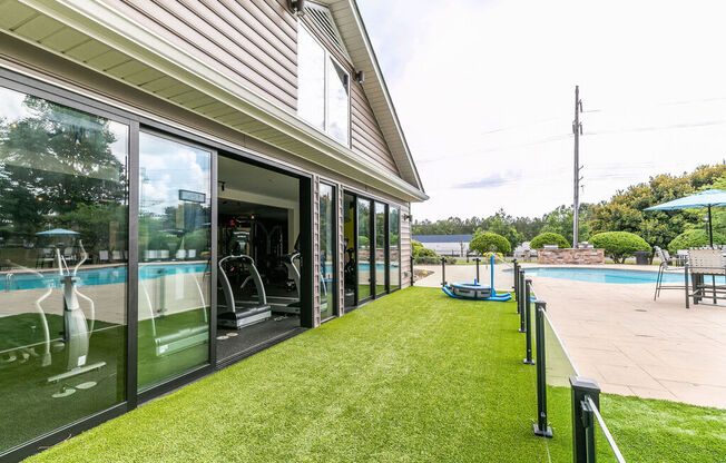 Pool area at Elme Marietta Apartments, Georgia, 30067